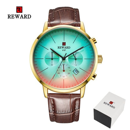 New Fashion Color Bright Glass Watch Men Top Luxury Brand Chronograph Men's Stainless Steel Business Clock Men Wrist Watch