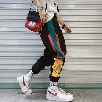 Pantalones Cargo informales para hombre, ropa de calle, Hip Hop, Harem, con cintura elástica, novedad de