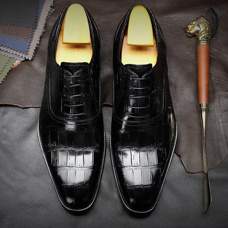 Men Genuine Cow Leather Brogue Wedding Business Mens Casual Flats Shoes 2022 Black Vintage Oxford Shoes For Men&#39;s Shoes