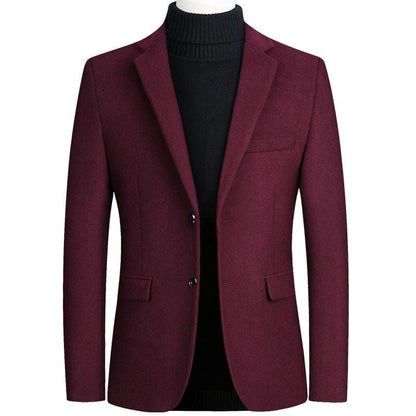 BOLUBAO Men Suit Brand New Men's Blazer Luxury Wool Thick Men Classic Business Suits Jacket Male Luxurious Slim Blazers