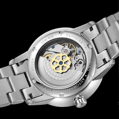 STARKING Business Men Watch 40mm Men's Mechanical Watch Simple Sapphire AM0184  Calendar Ultra Thin Mechanical Watch 5Bar