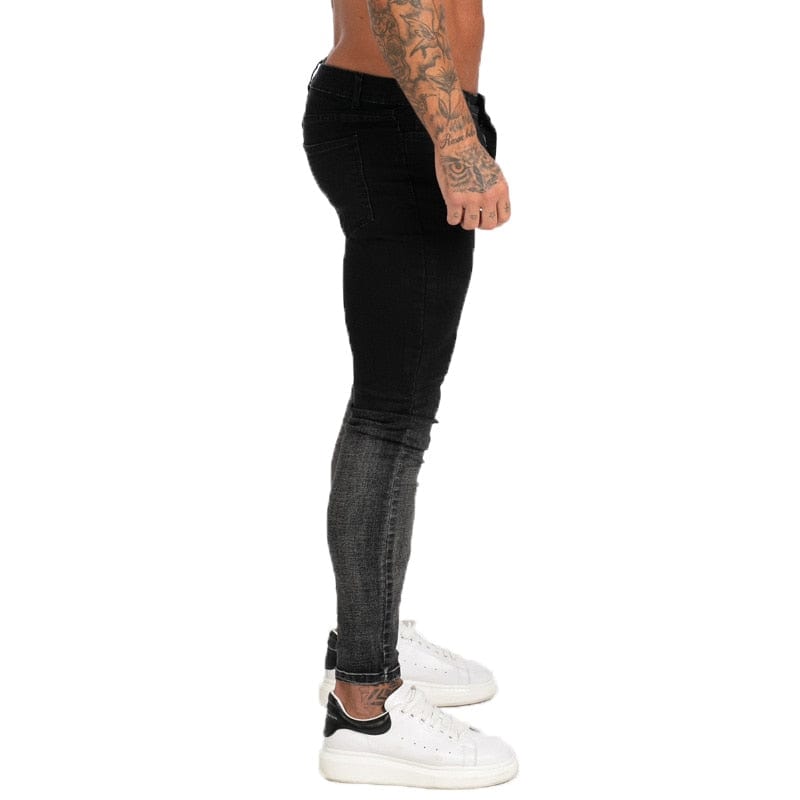 GINGTTO Men Jeans Pants  Slim Fit Super Skinny Jeans for Men Street Wear Hio Hop Ankle Tight Cut Closely to Body Big Size Stretc