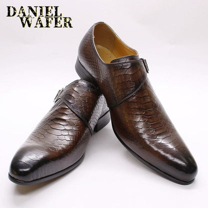 Men's Leather Monk Strap Loafers – Black or Brown