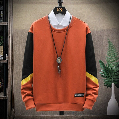 Hot  New Autumn Patchwork Casual Men's Hoodies Clothing Sweatshirts Men Fashion Harajuku Streetwear Pullover Hoodie Tops 4XL