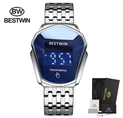 Top Luxury Brand  Men's Watches Sport Digital Watch Touch Screen LED Display Electronic Wristwatch Stainless Steel Men Clock