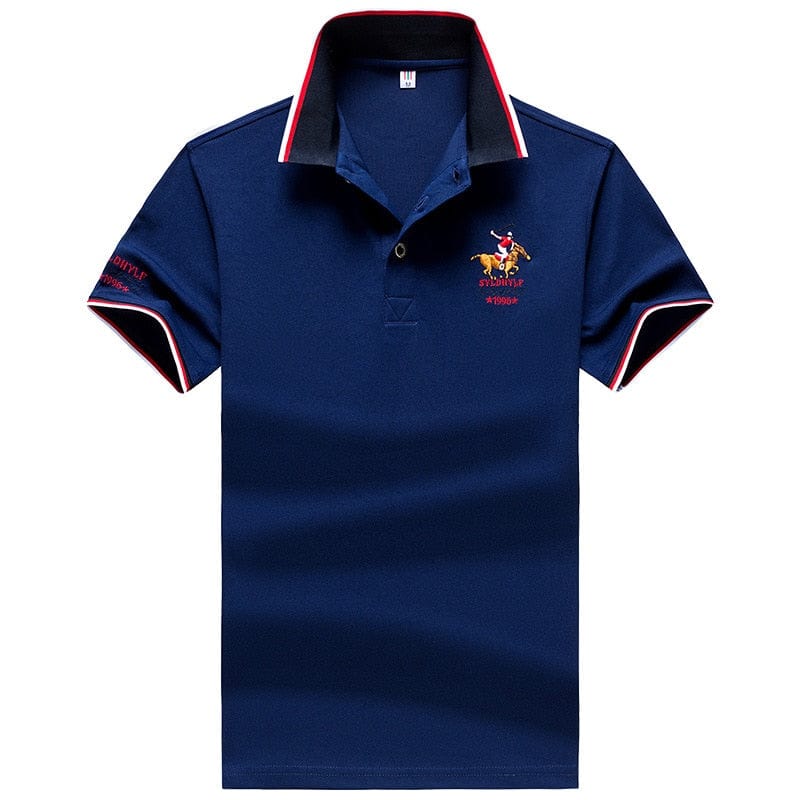 polo shirt men Summer new Men's short-sleeved polo shirt mens embroidery synthetic fiber Fabric youth casual business polo shirt