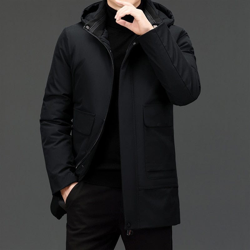 Top Grade Warm Winter Designer Brand Luxury Top Quality Hooded Casual Fashion Parka Jacket Men Windbreaker Coats Clothes Men