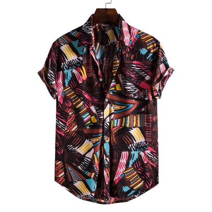 Men's Short Sleeve Male Shirts for Mens Social Luxury Man Designer Clothes Hawaiian  Fashionable Elegant Classic Fashion