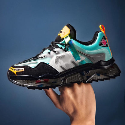 Men's running shoes light elastic fashion sneakers outdoor sports jogging personality design high-quality shoes