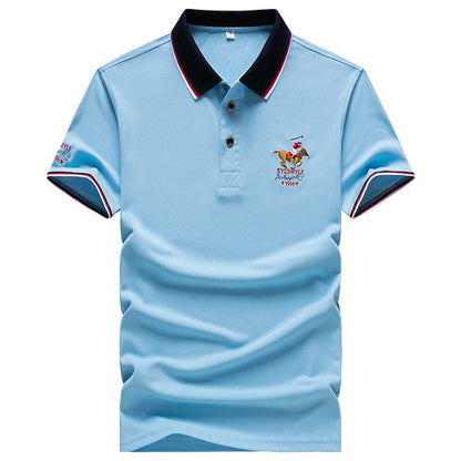 DARPHINKASA Summer New Men Polo Shirt Embroidery Polo Shirt Men Casual Polo Shirt Solid Color Men Short Sleeve