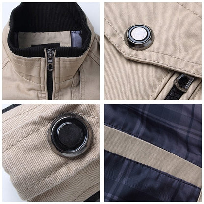 Bomber Jacket Men Fashion Casual Windbreaker Jacket Coat Men  Spring Autumn New Hot Outwear Stand Slim Military Jacket Mens