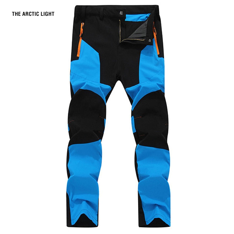 TRVLWEGO Men Hiking Camping Pants Wear-Resistant Quick Dry Anti-UV Pant Waterproof Elastic Trousers 5XL Climbing Trekking Summer