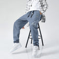 Plus Size Jeans Men Loose Joggers Streetwear Harem Jeans Cargo Pants Ankle-Length Denim Trousers