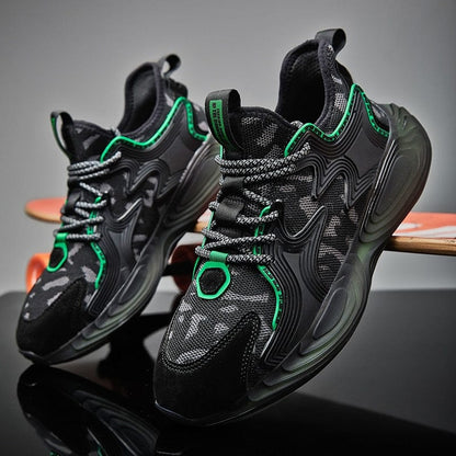 Trendy Men's Running Shoes Breathable Sneakers High Quality No-slip Jogging Shoes Outdoor Hard-wearing Comfortable Sports Shoes
