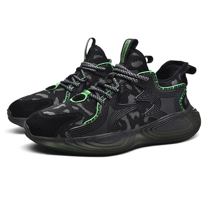 Trendy Men's Running Shoes Breathable Sneakers High Quality No-slip Jogging Shoes Outdoor Hard-wearing Comfortable Sports Shoes