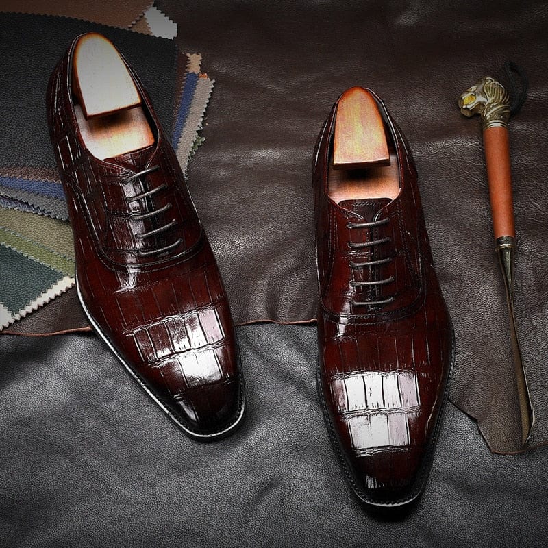 Men Genuine Cow Leather Brogue Wedding Business Mens Casual Flats Shoes  Black Vintage Oxford Shoes For Men's Shoes