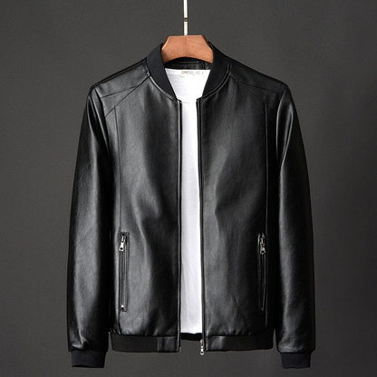 Leather Jacket Bomber Motorcycle Jacket Men Biker PU Baseball Jacket Plus Size 7XL  Fashion Causal Jaqueta Masculino J410