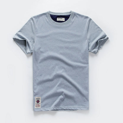 Men's T-shirt Cotton Solid Color t shirt Men Causal O-neck Basic Tshirt Male High Quality Classical Tops