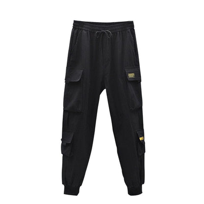 Ribbons Men Jogger Sweatpants Men's Cargo Pants Streetwear Hip Hop Casual Black Harem Pants Male Harajuku Fashion Trousers