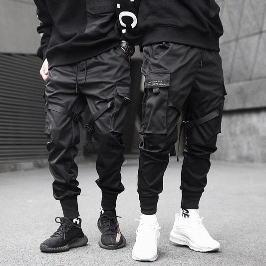 2021 Panglici Jogger Pantaloni de sport pentru bărbați Pantaloni Cargo pentru bărbați Streetwear Hip Hop Casual Pantaloni negri Harem Pantaloni de modă Harajuku pentru bărbați