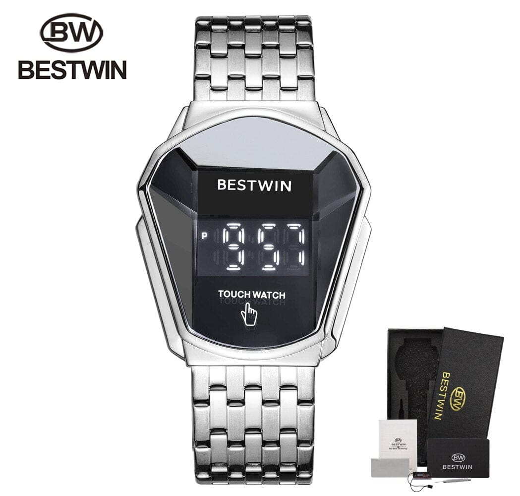 Top Luxury Brand 2021 Men&#39;s Watches Sport Digital Watch Touch Screen LED Display Electronic Wristwatch Stainless Steel Men Clock