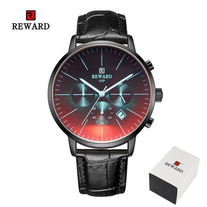 New Fashion Color Bright Glass Watch Men Top Luxury Brand Chronograph Men's Stainless Steel Business Clock Men Wrist Watch