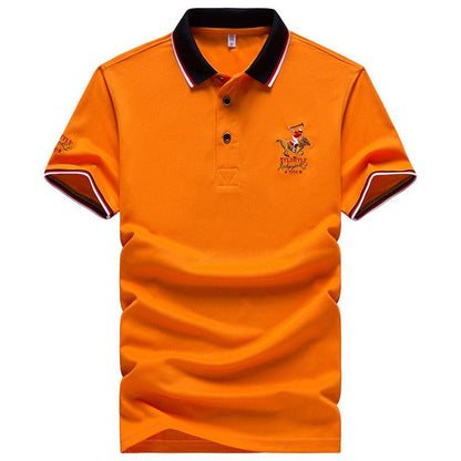 DARPHINKASA Summer New Men Polo Shirt Embroidery Polo Shirt Men Casual Polo Shirt Solid Color Men Short Sleeve