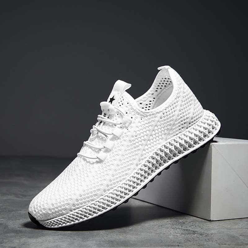 2019 New Mesh Men Casual Shoes Lace-up Men Shoes Lightweight Comfortable Breathable Walking Sneakers Rubber Soft Bottom Non Slip
