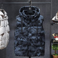 Mens Winter Vests Men's Sleeveless Jacket Thick Camouflage Vest Casual Hooded Waistcoat Male Warm Vests Outwear Plus Size 7XL