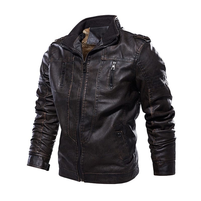 Mens Leather Jackets 2020 Winter New Casual Motorcycle PU Jacket Biker Leather Coats European Windbreaker Genuine Leather Jacket