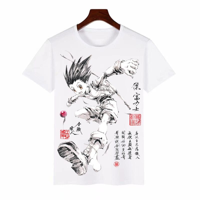 Tricou cu design pentru bărbați și femei Anime hunter x hunter GON FREECSS Tricou din țesătură cu sârmă de lapte