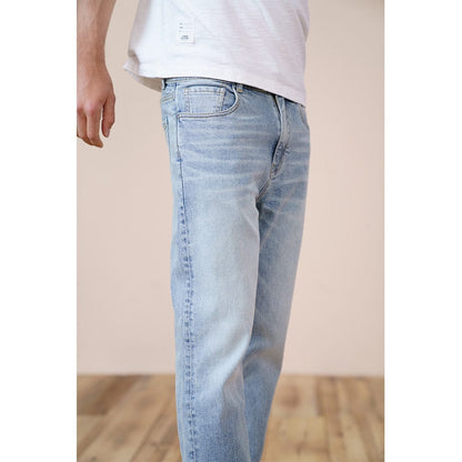 SIWMOOD  S Autumn New Environmental laser washed jeans men slim fit classical denim trousers high quality jean SJ170768