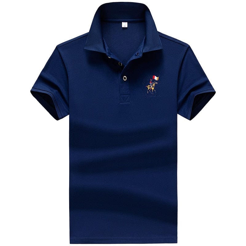 polo shirt men Summer new Men's short-sleeved polo shirt mens embroidery synthetic fiber Fabric youth casual business polo shirt