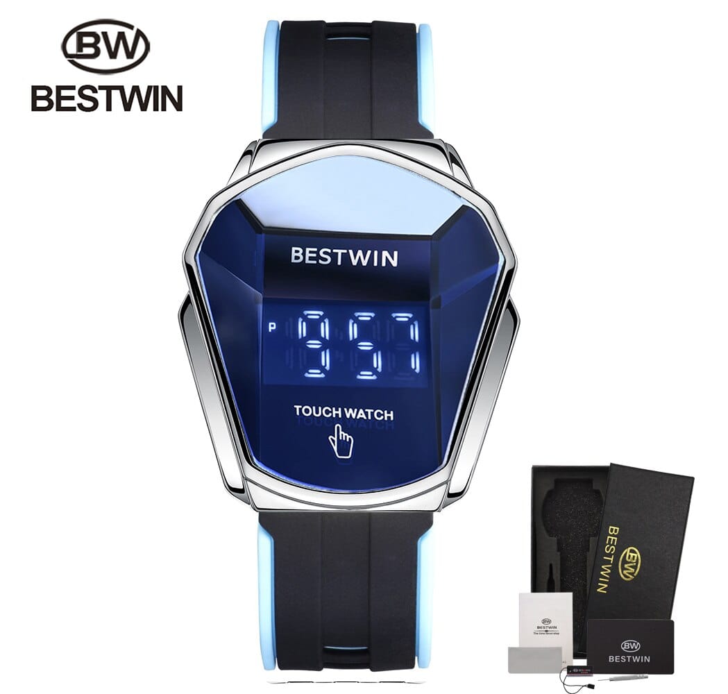 Top Luxury Brand 2021 Men&#39;s Watches Sport Digital Watch Touch Screen LED Display Electronic Wristwatch Stainless Steel Men Clock