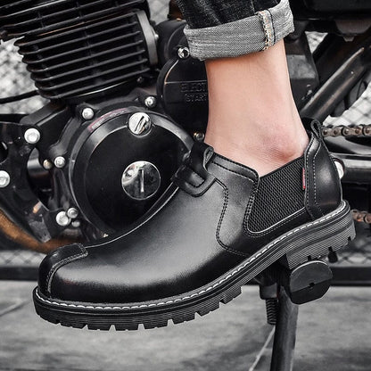 New Autumn Chelsea Boots Men Fashion Casual Men Shoes British Male Ankle Boots Comfortable Waterproof Flat Shoes Male