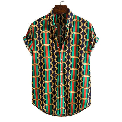 Men's Short Sleeve Male Shirts for Mens Social Luxury Man Designer Clothes Hawaiian  Fashionable Elegant Classic Fashion