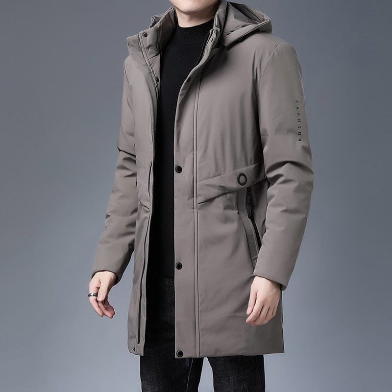 Top Quality Padded Brand Casual Fashion Thick Warm Men Long Parka Winter Jacket With Hood Windbreaker Coats Mens Clothing 2022