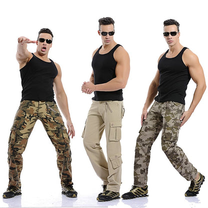 Hot sale free shipping men cargo pants camouflage  trousers military pants for man 7 colors