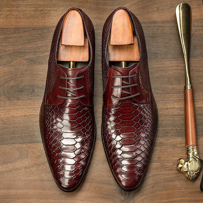 Hanmce Mens Dress Shoes 2 Color Luxury Handmade Professional Formal Derby Shoes For Men