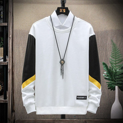 Hot  New Autumn Patchwork Casual Men's Hoodies Clothing Sweatshirts Men Fashion Harajuku Streetwear Pullover Hoodie Tops 4XL