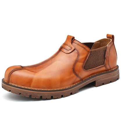 New Autumn Chelsea Boots Men Fashion Casual Men Shoes British Male Ankle Boots Comfortable Waterproof Flat Shoes Male