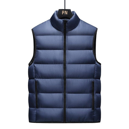 New Autumn And Winter Thickened Youth Korean Fashion Down Cotton Men'S Warm Large Size Vest Waistcoat Boy