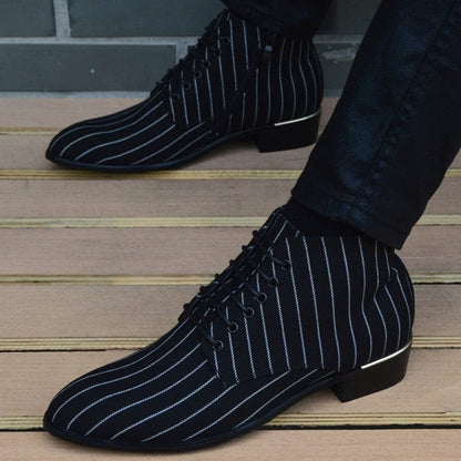 New fashion Striped men Boots Men canvas Shoes Men Ankle Boots autumn Winter Oxford Shoes For Men Boots