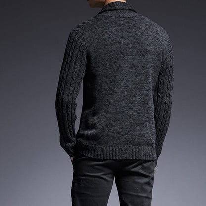 New Fashion Brand Sweater Man Cardigan Thick Slim Fit Jumpers Knitwear High Quality Autumn Korean Style Casual Mens Clothes
