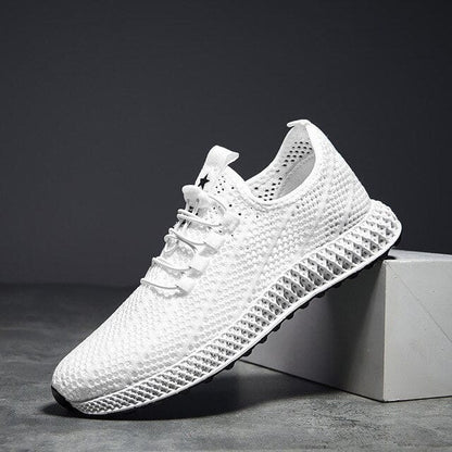 2019 New Mesh Men Casual Shoes Lace-up Men Shoes Lightweight Comfortable Breathable Walking Sneakers Rubber Soft Bottom Non Slip