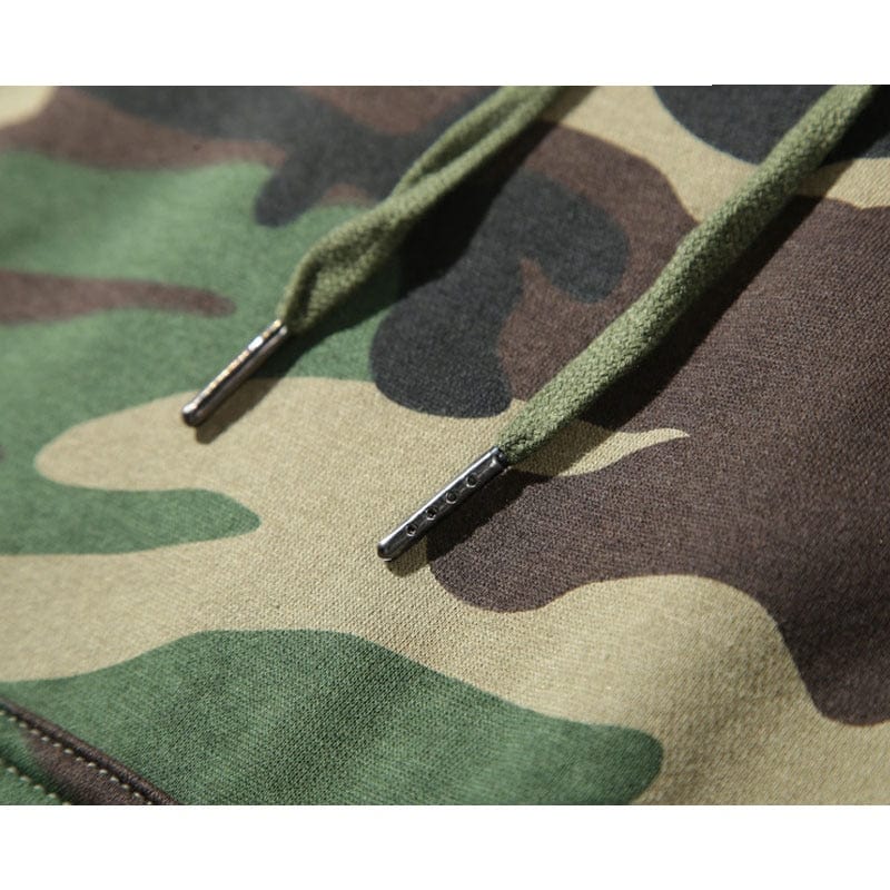 Aolamegs Hoodies Men Army Green Camouflage Hood Camo Fleece Pullover Fashion Hip Hop Streetwear Casual Hoodie 2017 Autumn Winter