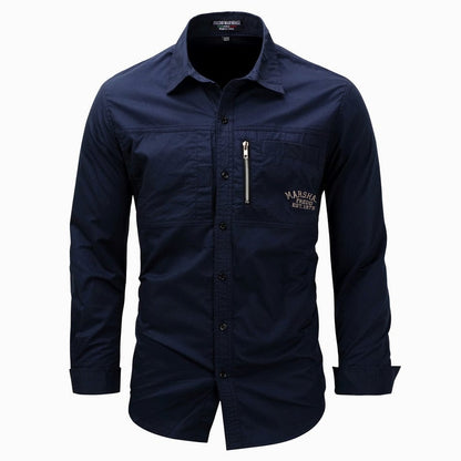 High quality Men's Slim Fit Dress Shirts Masculina Business Male Long Sleeves Army Casual Turn Down Neck Shirt Homme 3XL