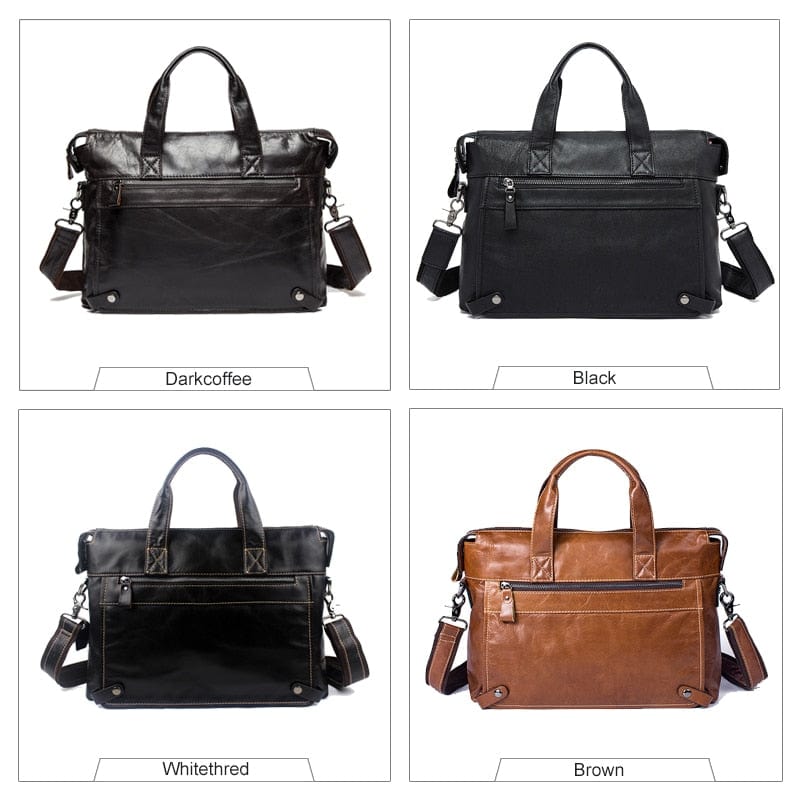 WESTAL Men&#39;s Leather Handbags Totes Bags Men Leather Laptop Bags Men&#39;s Shoulder Bag Business Briefcases Crossbody Messenger Bag