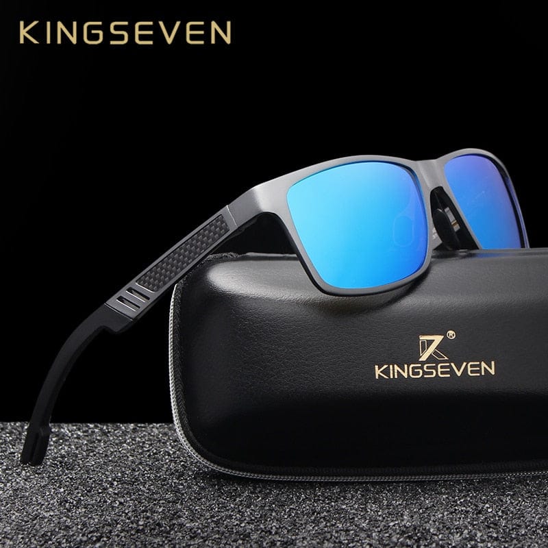 KINGSEVEN Ochelari de soare polarizați pentru bărbați Ochelari de soare din aluminiu și magneziu Ochelari de șofat Nuanțe dreptunghiulare pentru bărbați Oculos masculino masculin