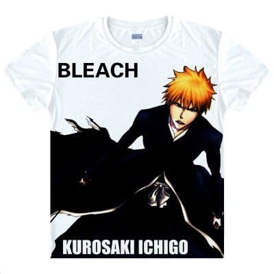 Anime Bleach Cosplay Aizen Sousuke tricouri cu mânecă scurtă imprimate Kurosaki Ichigo Tricouri Hitsugaya Toushirou Topuri casual respirabile